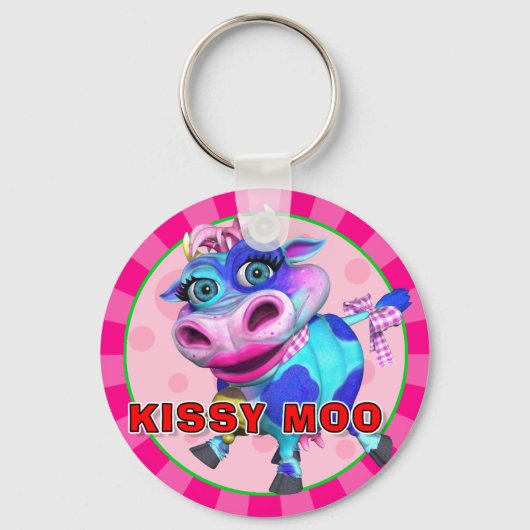 "GiggleBellies" Kissy Moo de Koe Sleutelhanger (Voorkant)