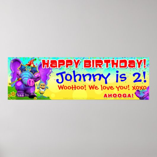 GiggleBellies Peanut Birthday Star Banner van 40 x Poster (Voorkant)