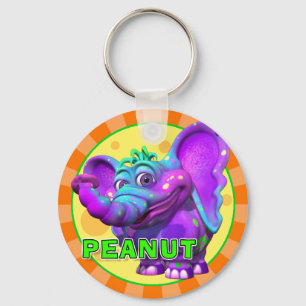 "GiggleBellies" Peanut de olifant-Sleutelhanger Sleutelhanger