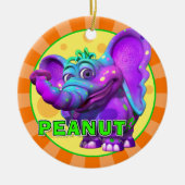 "GiggleBellies" Peanut the Elephant Ornament (Voorkant)