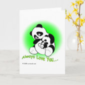 gigglePanda voor Moederdag Kaart (Gele Bloem)