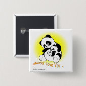 gigglePanda voor Moederdag Vierkante Button 5,1 Cm (Voorkant /achterkant)