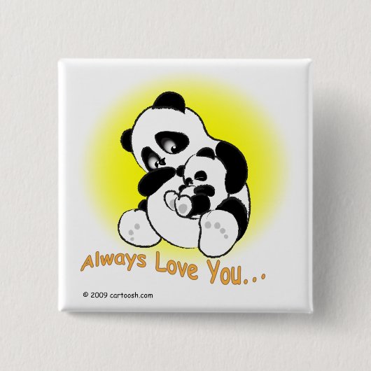 gigglePanda voor Moederdag Vierkante Button 5,1 Cm (Voorkant)