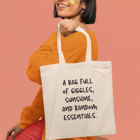 Giggles Sunshine & Random Essentials Grappig Moder Tote Bag