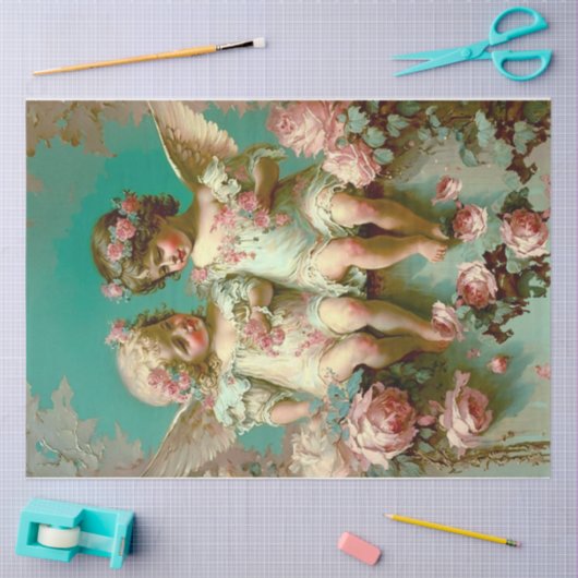 Giggling Girls cherubs Weefpapier Tissuepapier (Craft)