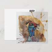 Giggling Guinee Fowl briefkaart stijl notecard (Voorkant / Achterkant)