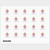 Giggling Miss Princess Vierkante Sticker (Vel)