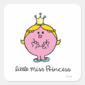 Giggling Miss Princess Vierkante Sticker (Voorkant)