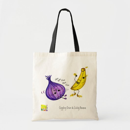 Giggling Onion en Giddy Banana Bag Tote Bag (Voorkant)