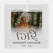 Gigi Aandenken Foto-herinnering Glas Ornament (Achterkant)