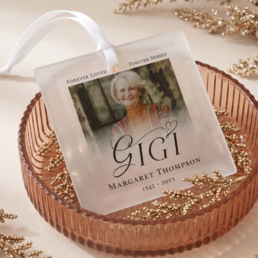 Gigi Aandenken Foto-herinnering Glas Ornament
