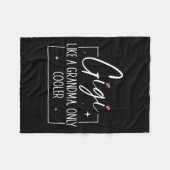 Gigi als een oma alleen koelere hart Moederdag Fleece Deken (Voorkant (Horizontaal))