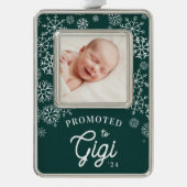 Gigi | Baby Foto Grandma Verzilverd Omlijst Ornament (Voorkant)