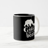Gigi Beer Great Grandma Gift Tweekleurige Koffiemok (Voorkant rechts)