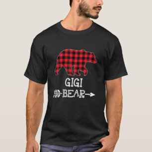 Gigi Beer Kerstmis Pajama Red Pset Buffalo Famil T-shirt