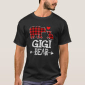 Gigi Beer Kerstmis Pajama Red Pset Buffalo T-shirt (Voorkant)