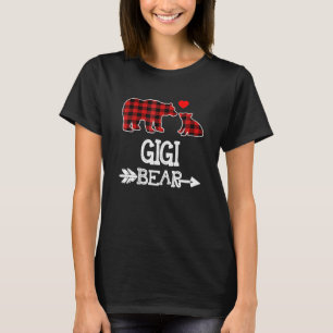 Gigi Beer Kerstmis Pajama Red Pset Buffalo T-shirt