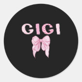 Gigi Birthday Girl Matching Coquette Nk Bow  Ronde Sticker (Voorkant)