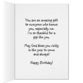 Gigi Birthday, je bent een zegen (Binnen (Rechts))