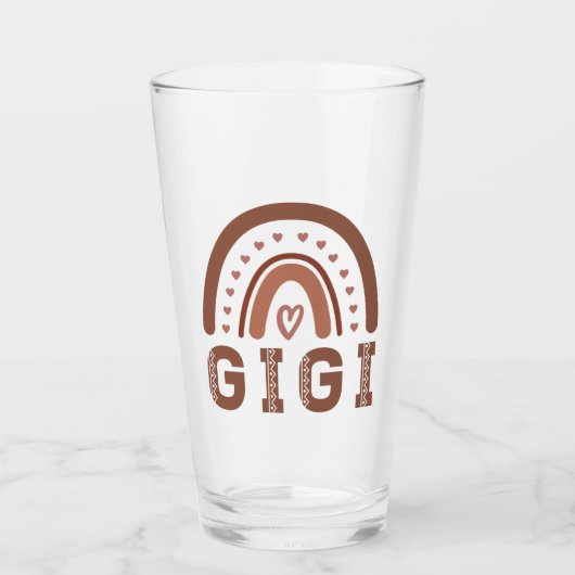 Gigi Boho Rainbow Cute Grandma Gift Glas (Voorkant)