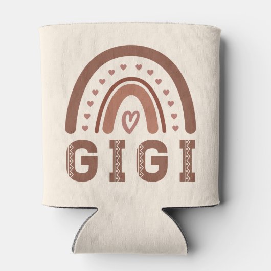 Gigi Boho Rainbow Cute Grandma Gifts Blikjeskoeler (Achterkant)