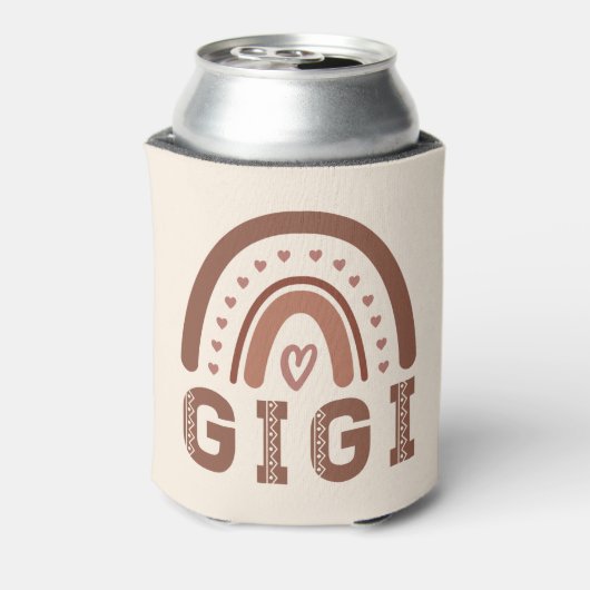 Gigi Boho Rainbow Cute Grandma Gifts Blikjeskoeler (Blikje Achterkant)