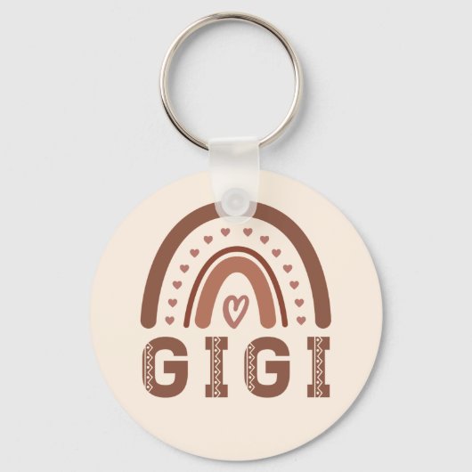 Gigi Boho Rainbow Cute Grandma Gifts Sleutelhanger (Voorkant)