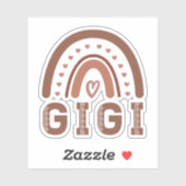 Gigi Boho Rainbow Cute Grandma Gifts Sticker (Vel)