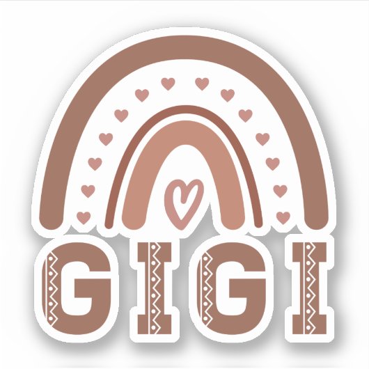 Gigi Boho Rainbow Cute Grandma Gifts Sticker (Voorkant)