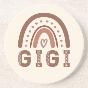 Gigi Boho Rainbow Cute Grandma Gifts Zandsteen Onderzetter