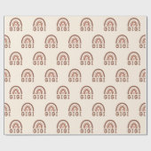 Gigi Boho Regenboog Schattige Oma Cadeaus Cadeaupapier (Vlak)