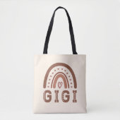 Gigi Boho Regenboog Schattige Oma Cadeaus Tote Bag (Voorkant)