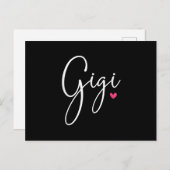 Gigi Cadeau Vrouwen Oma Kerstcadeaus Kleinkinderen Uitnodiging Briefkaart (Voorkant / Achterkant)