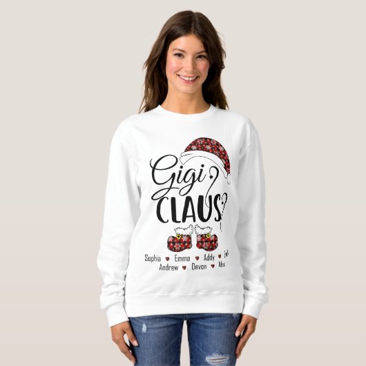 Gigi Claus Gift voor Kerstmis Trui (Voorkant volledig)