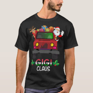 Gigi Claus Kerst Vrachtwagen Santa Claus Rendier G T-shirt