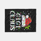 Gigi Claus Kerstman Hoed Matching Familie Xma Fleece Deken (Voorkant (Horizontaal))