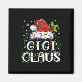 Gigi Claus Kerstman Hoed Matching Familie Xma Magneet (Voorkant)