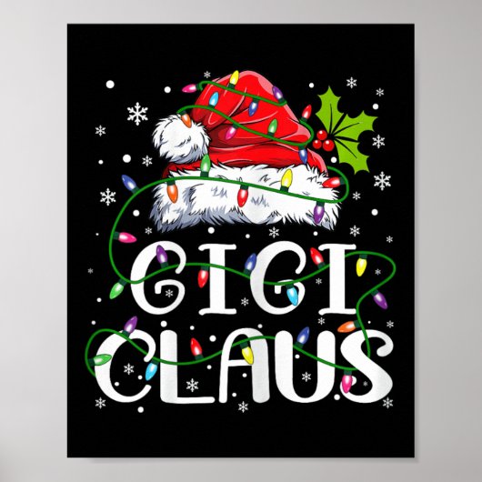 Gigi Claus Kerstman Hoed Matching Familie Xma Poster (Voorkant)