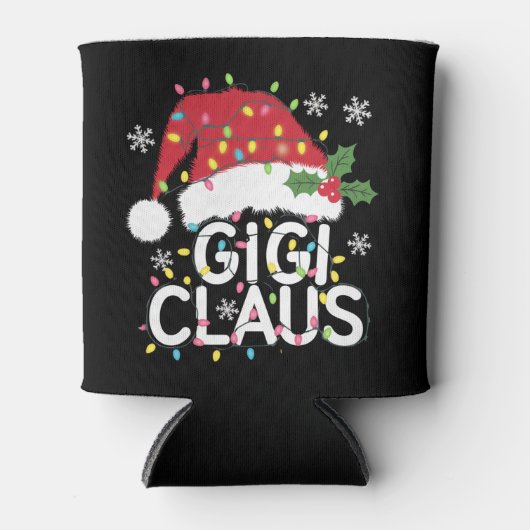 Gigi Claus Kerstverlichting Pyjama Family Matching Blikjeskoeler (Voorkant)