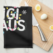 Gigi Claus Kerstverlichting Pyjama Family Matching Theedoek (Quarter Fold)