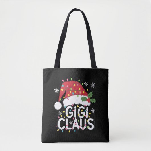 Gigi Claus Kerstverlichting Pyjama Family Matching Tote Bag (Voorkant)