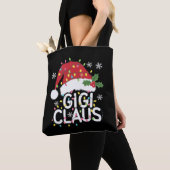 Gigi Claus Kerstverlichting Pyjama Family Matching Tote Bag (Dichtbij)