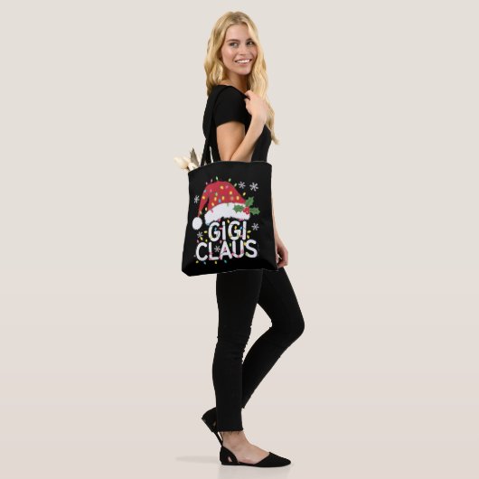 Gigi Claus Kerstverlichting Pyjama Family Matching Tote Bag (Op model)