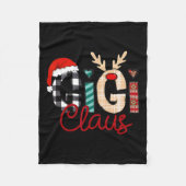Gigi Claus Rendier Kerstmis Fleece Deken (Voorkant)