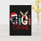 Gigi Claus Rendier Kerstmis Kaart (Gele Bloem)