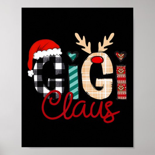 Gigi Claus Rendier Kerstmis Poster (Voorkant)