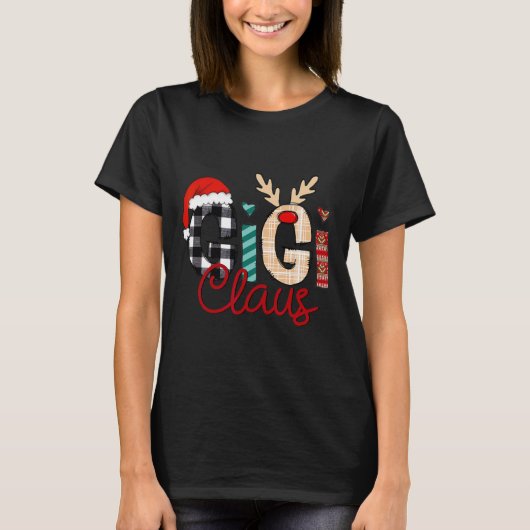 Gigi Claus Rendier Kerstmis T-shirt (Voorkant)