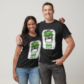 Gigi Clover Messy Bun Leopard Funny St Patrick's D T-shirt (Unisex)