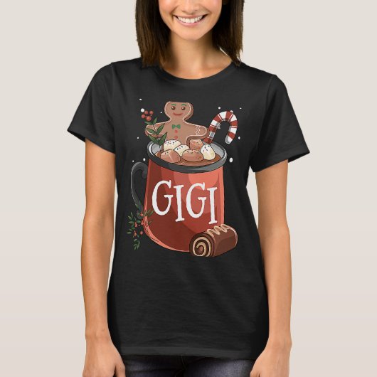 Gigi Cocoa Mug Gingerbread Cookie Xmas Christmas H T-shirt (Voorkant)
