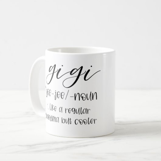 Gigi Coffee Mok Grandma Coffee Mok Moederdag (Voorkant links)